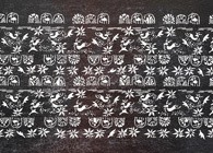 Springende Hirsche: katagami – japanische Papierschablonen ... Image 1